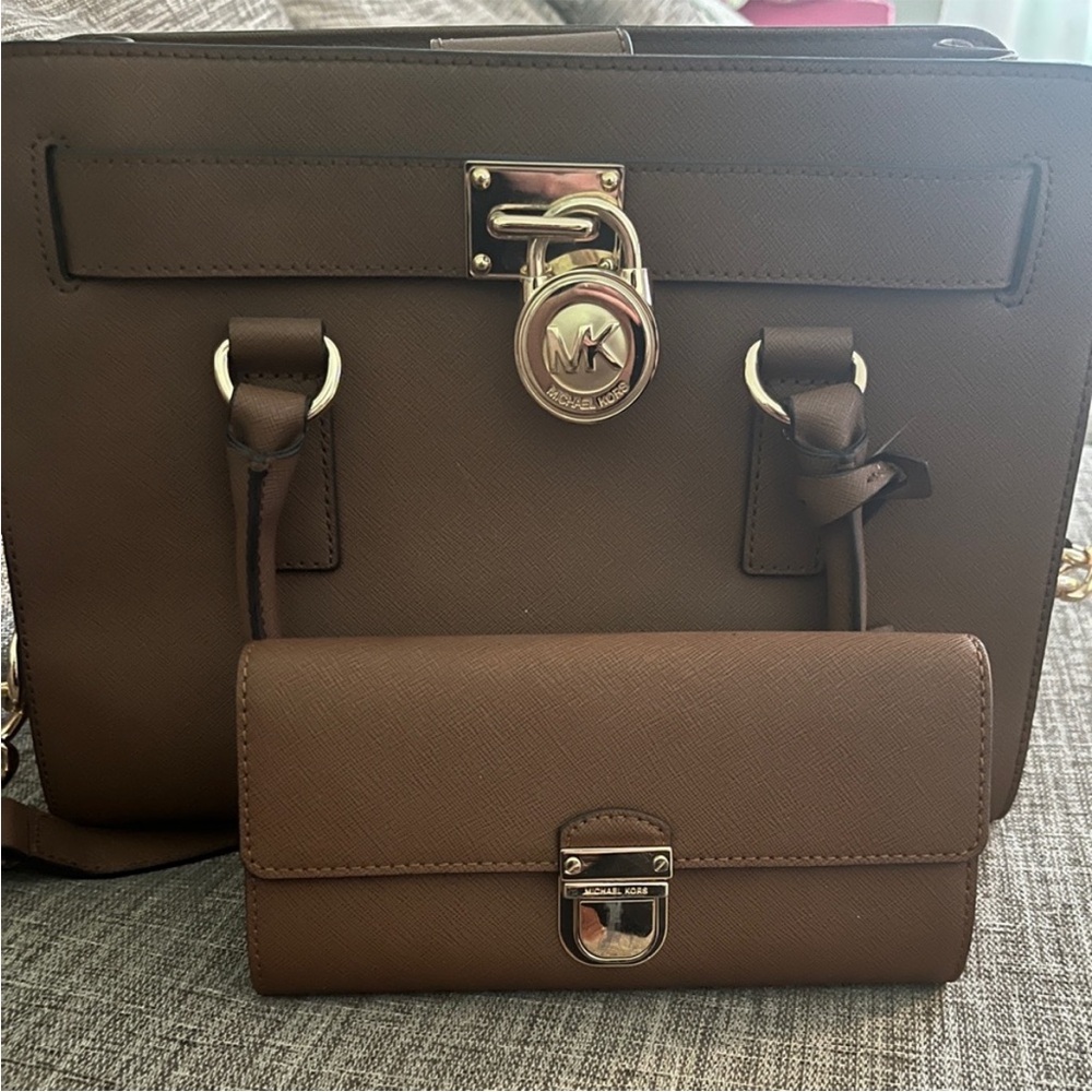Michael Kors Chocolate Satchel and Wallet
